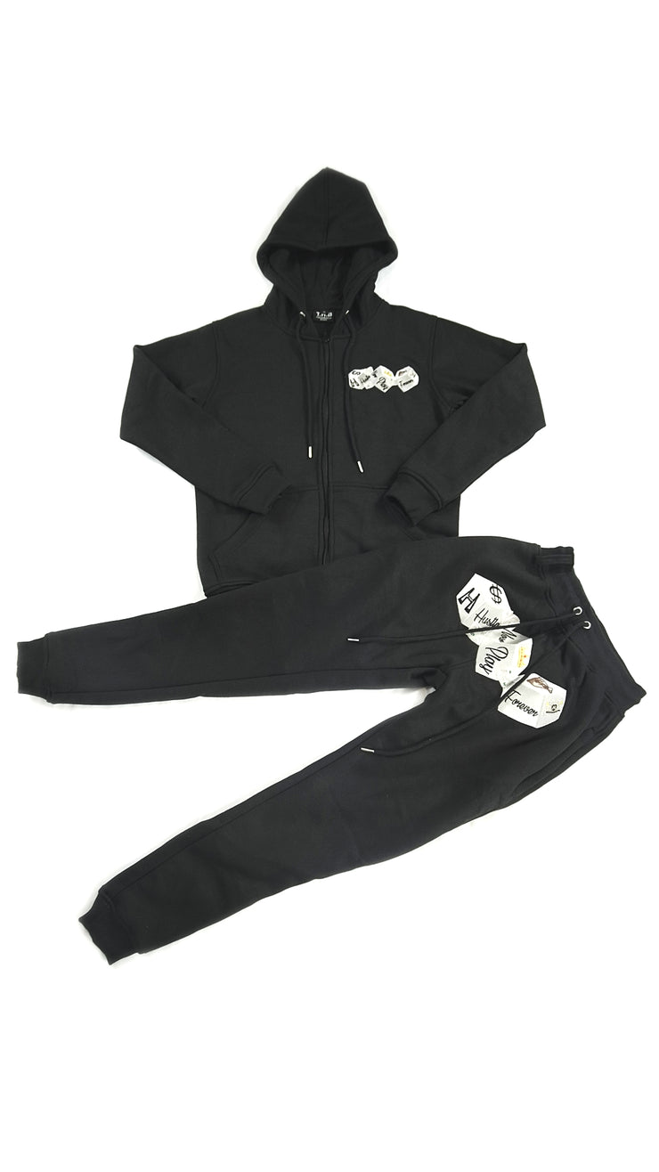 THB Sweat Suit - Black (Zip up)