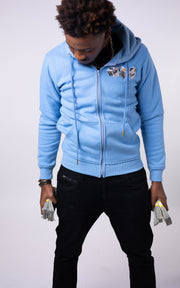 THB Hoodie - Baby Blue (Zip up)